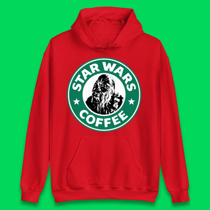 Chewbacca Star Wars Coffee Sci-fi Action Adventure Movie Character Starbucks Coffee Spoof 46th Anniversary Unisex Hoodie