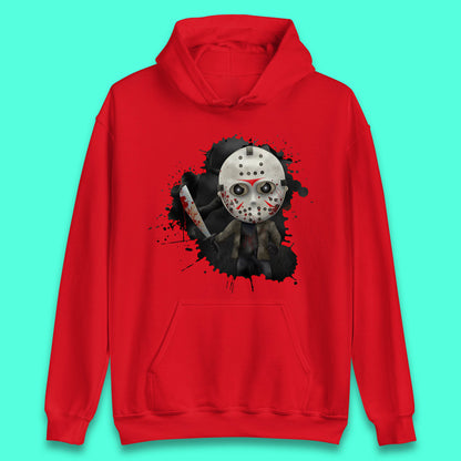 Chibi Jason Voorhees Holding Bloody Knife Halloween Friday The 13th Horror Movie Character Unisex Hoodie
