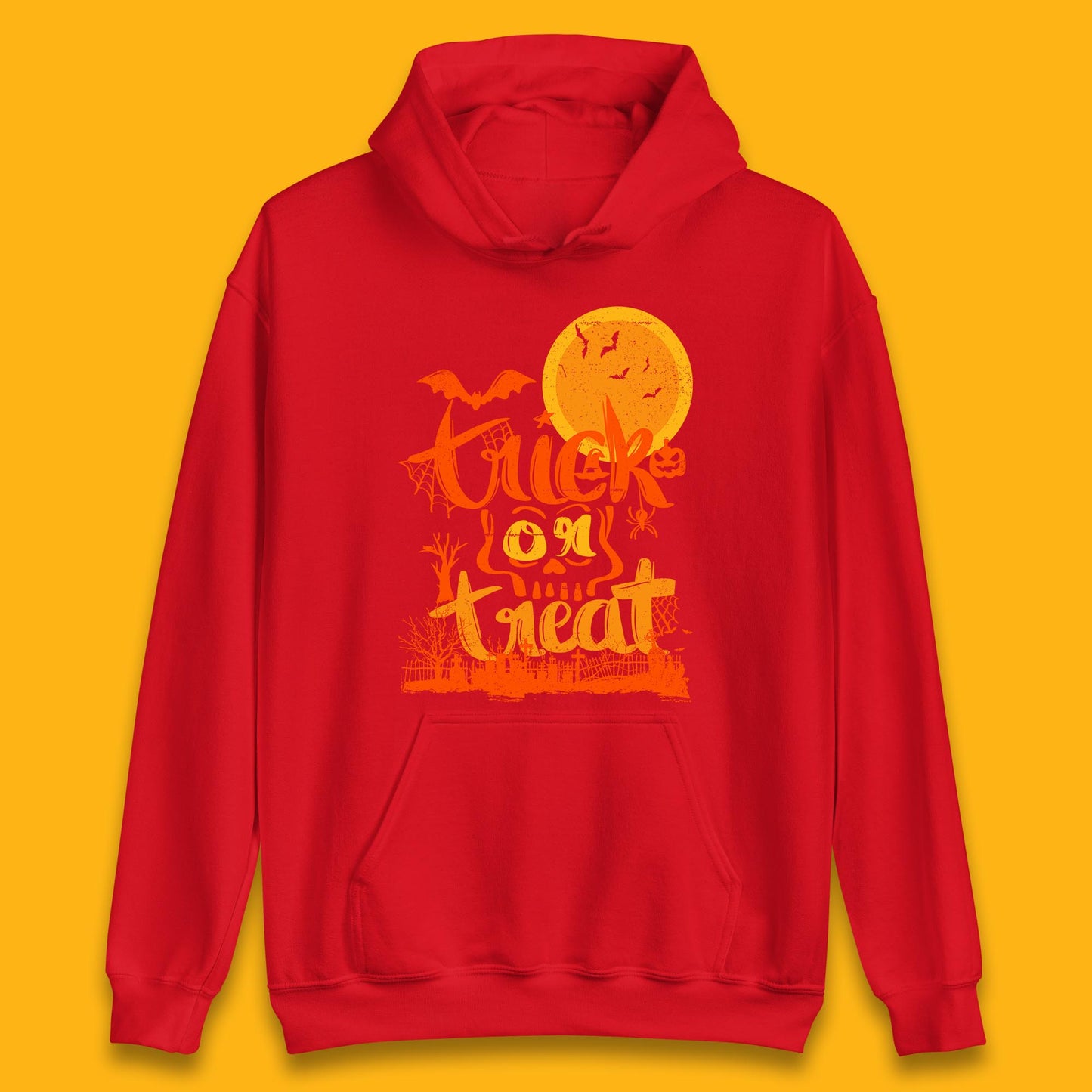 Trick Or Treat Happy Halloween Horror Scary Spooky Season Halloween Vibes Unisex Hoodie
