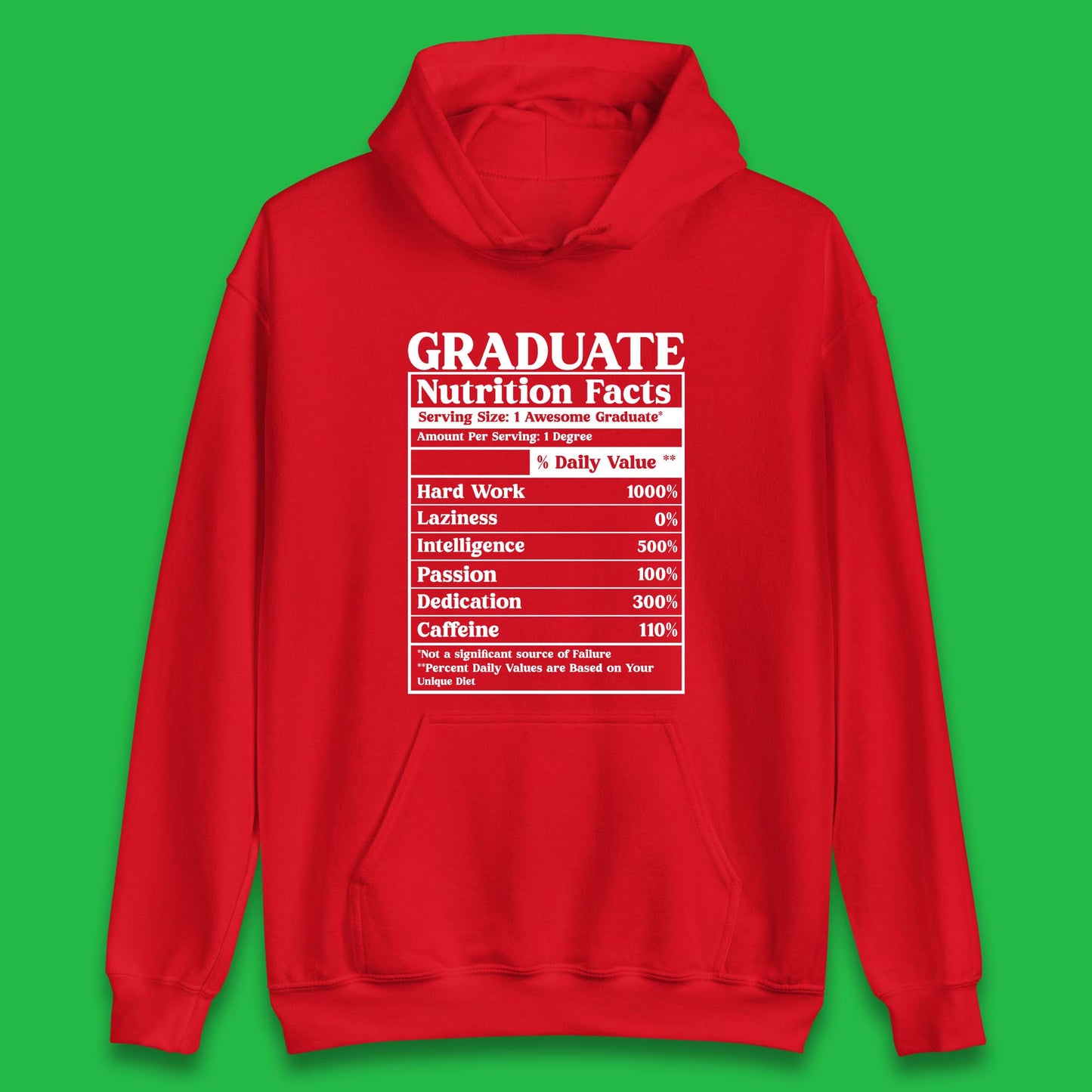 Graduate Nutrition Facts Unisex Hoodie