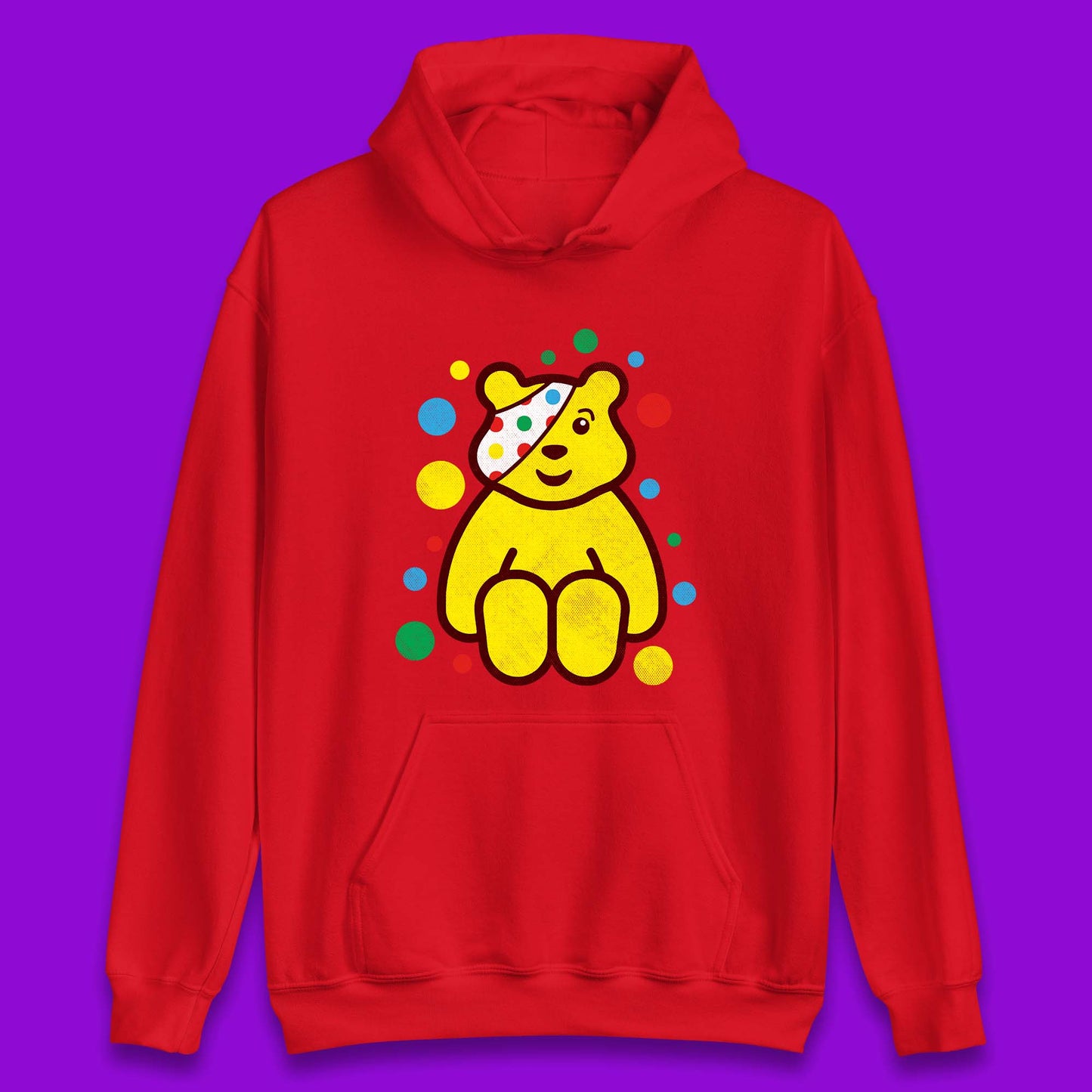Children In Need Sitting Spotty Pudsey Bear Charity Raising Spotty Day Unisex Hoodie