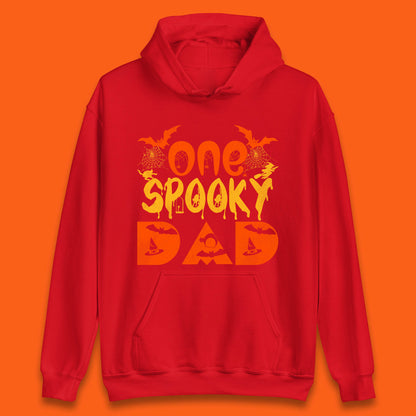 One Spooky Dad Happy Halloween Fall Season Dad Life Spooky Flying Bats Unisex Hoodie