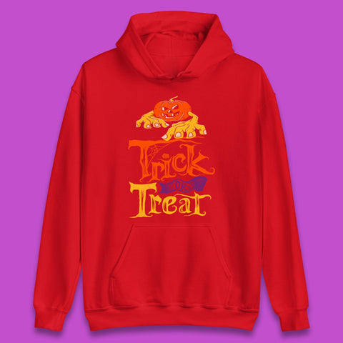 Halloween Trick Or Treat Horror Scary Evil Pumpkin With Zombie Hands Unisex Hoodie