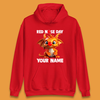 Personalised Red Nose Day Dragon Unisex Hoodie