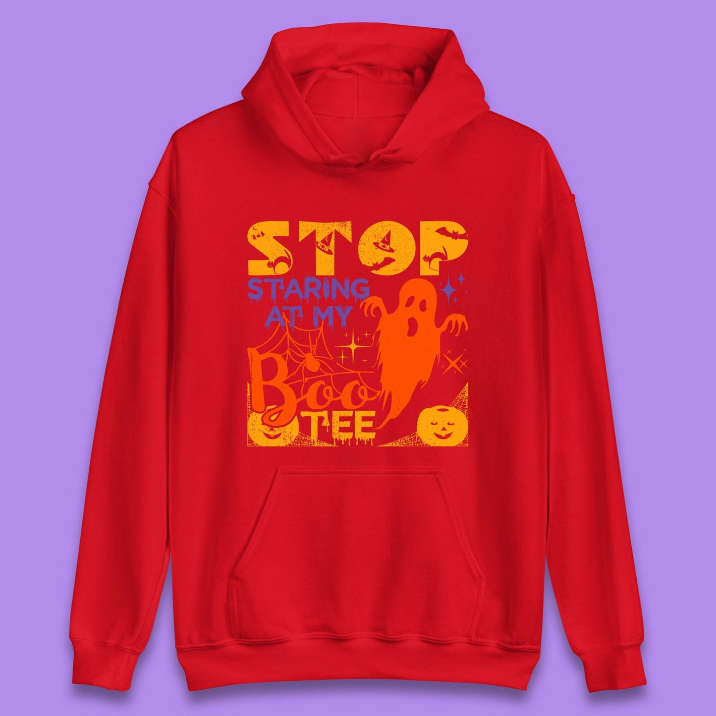Stop Staring At My Boo Tee Funny Sayings Halloween Ghost Party Unisex Hoodie