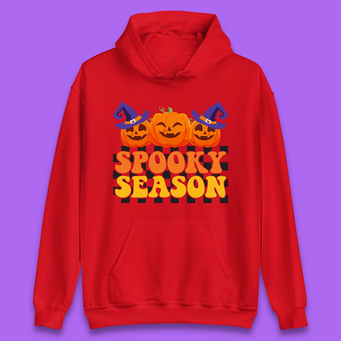 Spooky Season Halloween Jack-O-Lantern Pumpkins Spooky Vibes Unisex Hoodie
