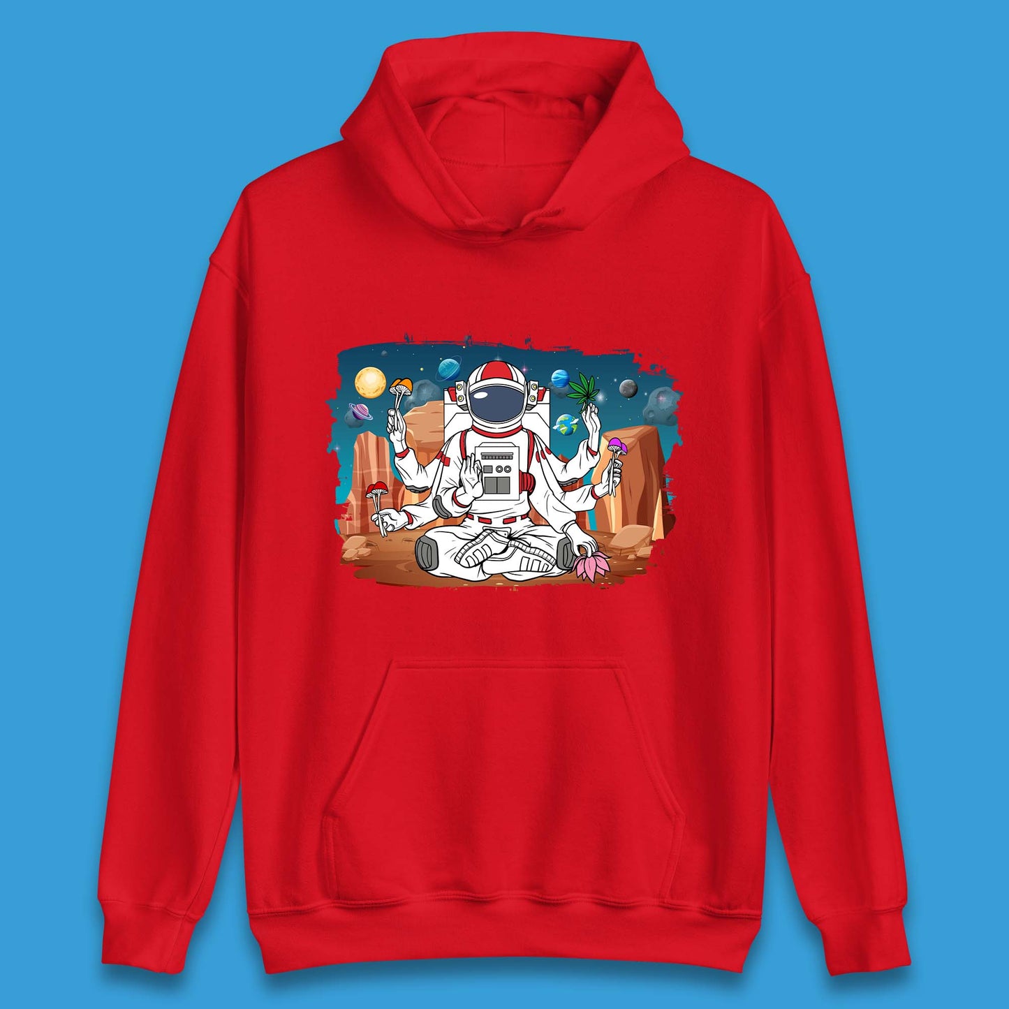 Meditating Astronaut Yoga Unisex Hoodie