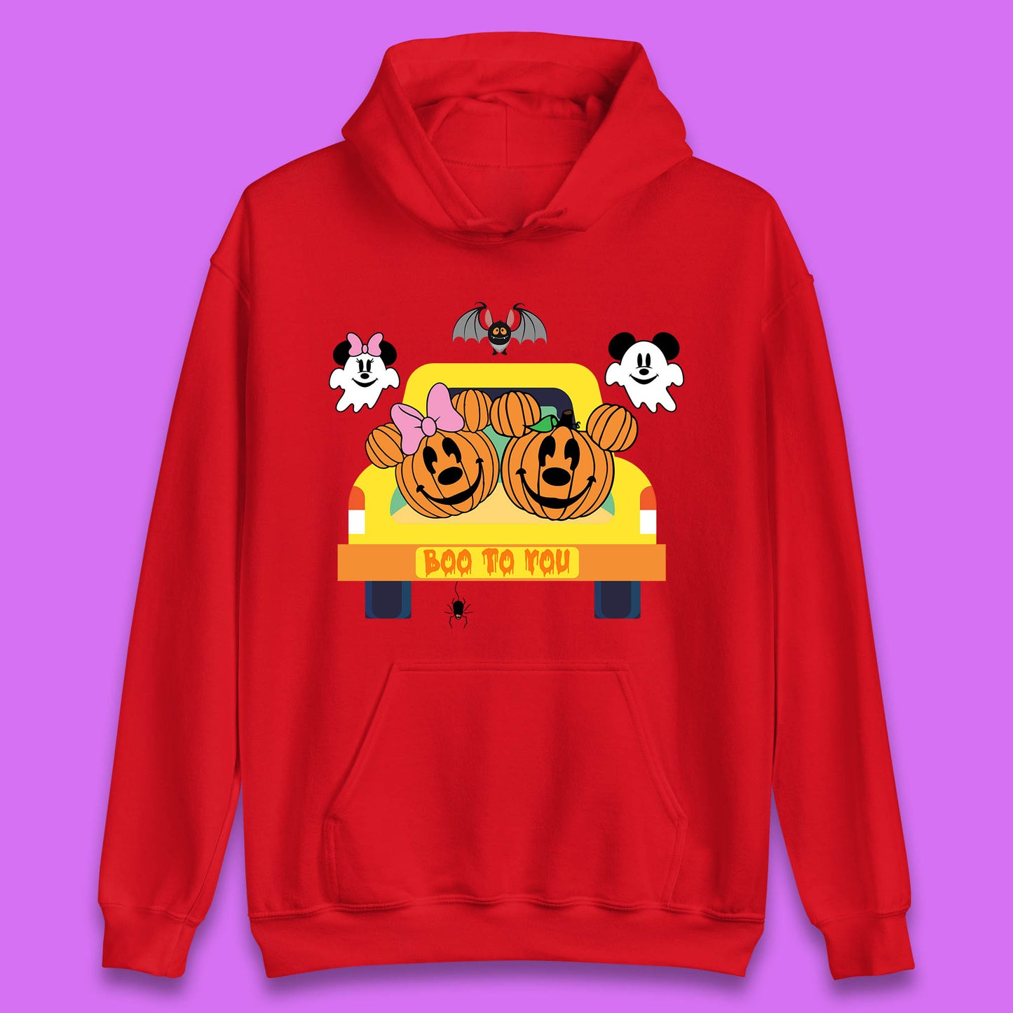 Disney Halloween Mickey Minnie Mouse Pumpkin Ghost Boo To You Horror Scary Disney Trip Unisex Hoodie