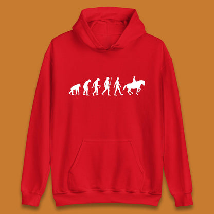 Horse Riding Evolution Equestrian Horse Racing Jockey Unisex Hoodie