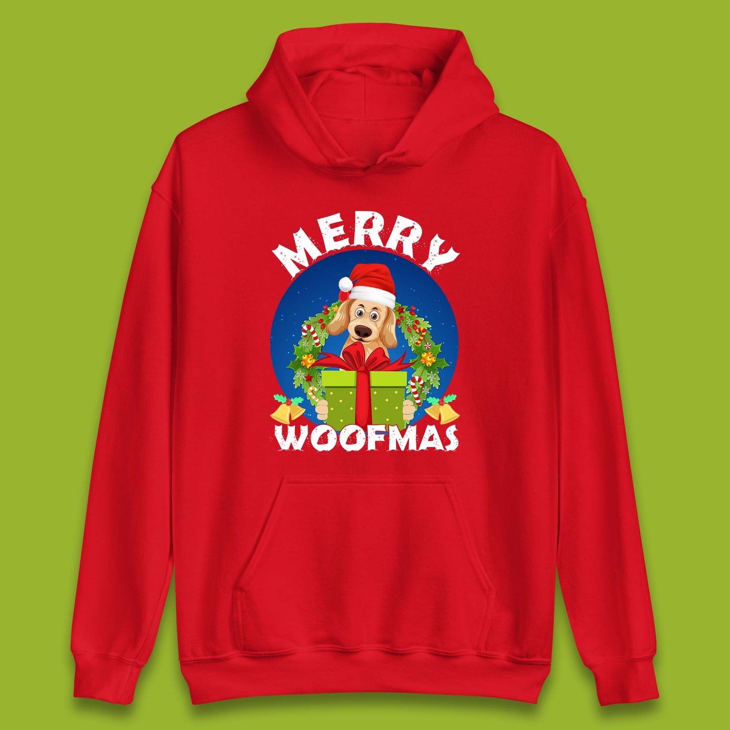 merry woofmas christmas golden retriever dog hoodie