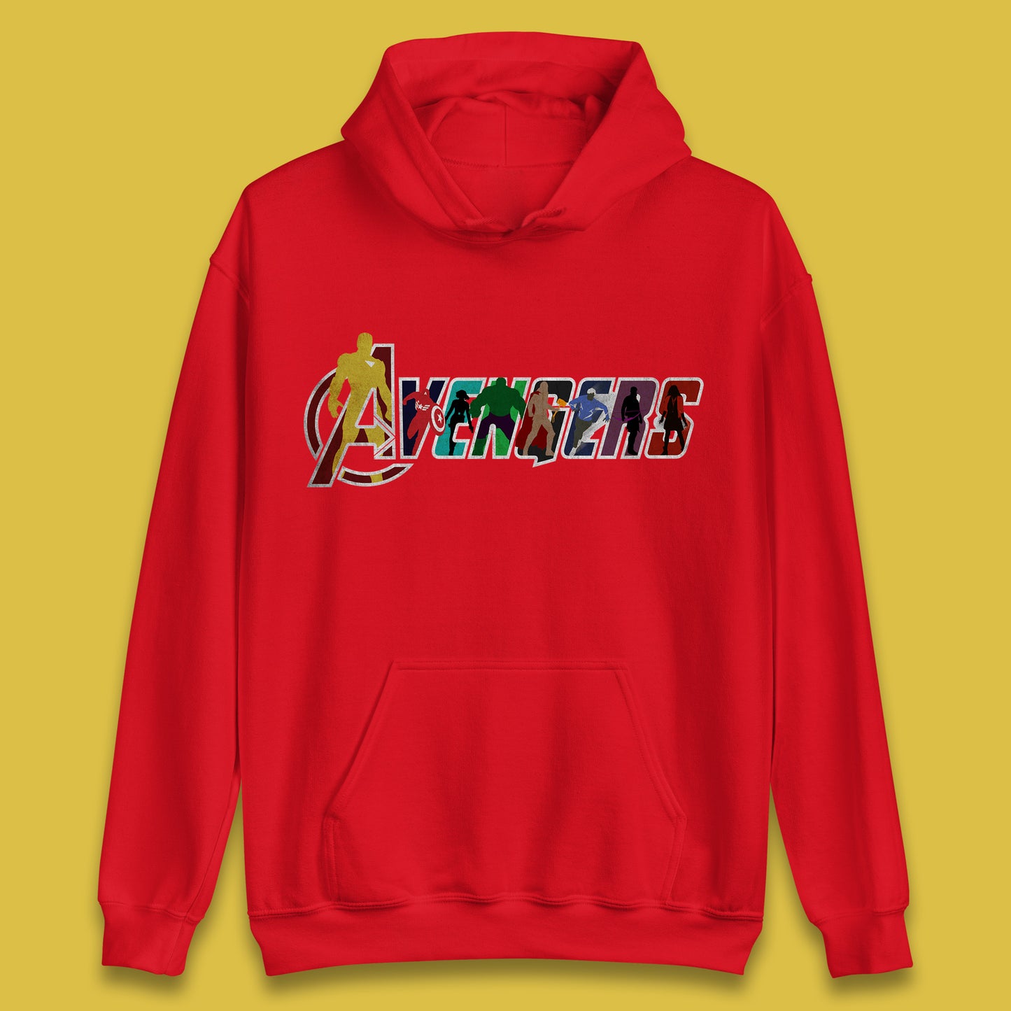 Marvel Avengers Super Heroes Movie Characters Spider Man, Hulk, Iron Man, Thor, Captain America Avengers Group Unisex Hoodie