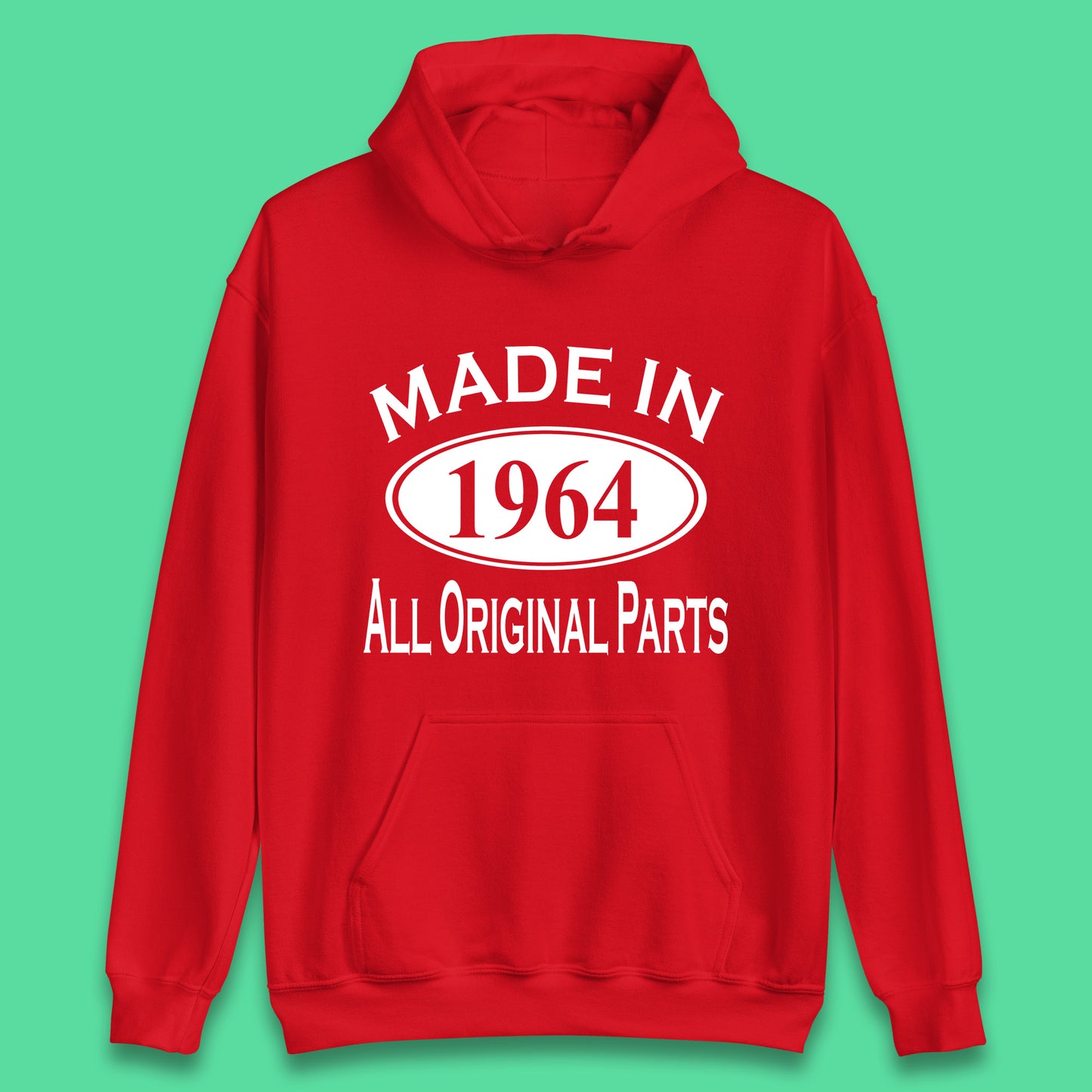 Made In 1964 All Original Parts Vintage Retro 59th Birthday Funny 59 Years Old Birthday Gift Unisex Hoodie