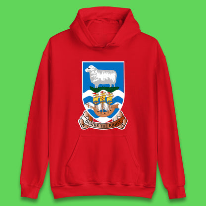 Coat Of Arms Of The British Overseas Territory Falkland Islands Coat Of Arms Of The Falkland Islands Flag Unisex Hoodie