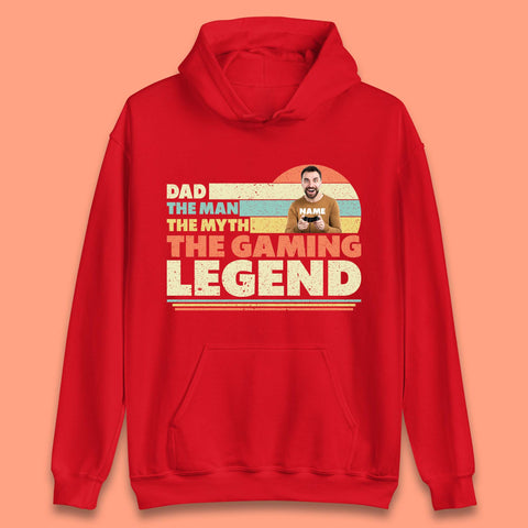 Personalised Dad The Gaming Legend Unisex Hoodie