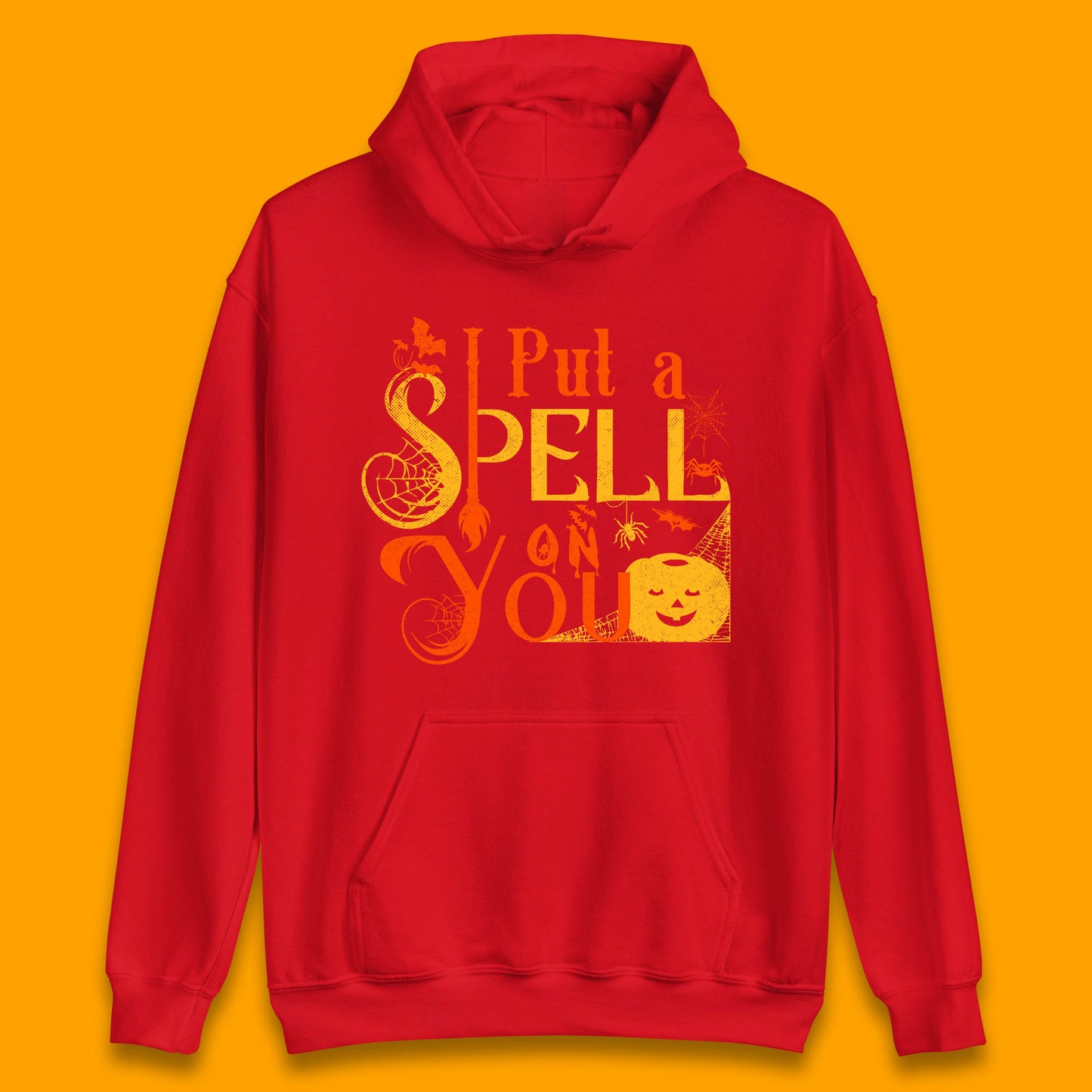 I Put a Spell on You Witch Broom Horror Spooky Scary Halloween Costume Unisex Hoodie