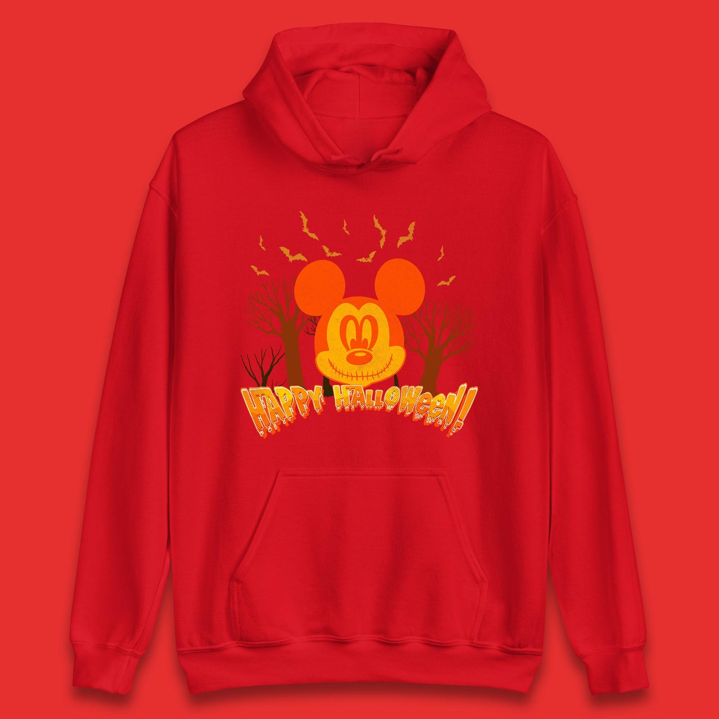 Happy Halloween Mickey Mouse Horror Scary Spooky Jack Face Halloween Disney Trip Unisex Hoodie