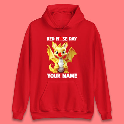 Personalised Dragon Red Nose Day Unisex Hoodie