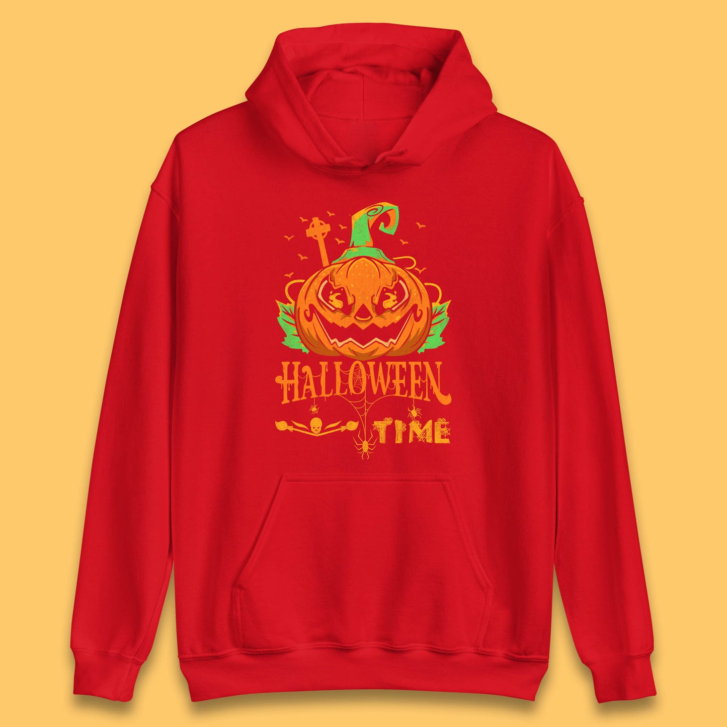 Halloween Time Scary Face Jack O Lantern Horror Pumpkin Halloween Scary Night Unisex Hoodie