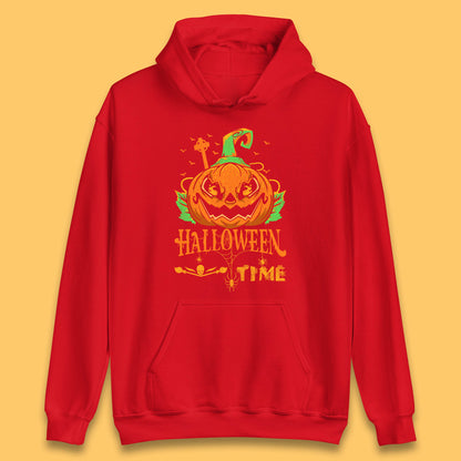 Halloween Time Scary Face Jack O Lantern Horror Pumpkin Halloween Scary Night Unisex Hoodie