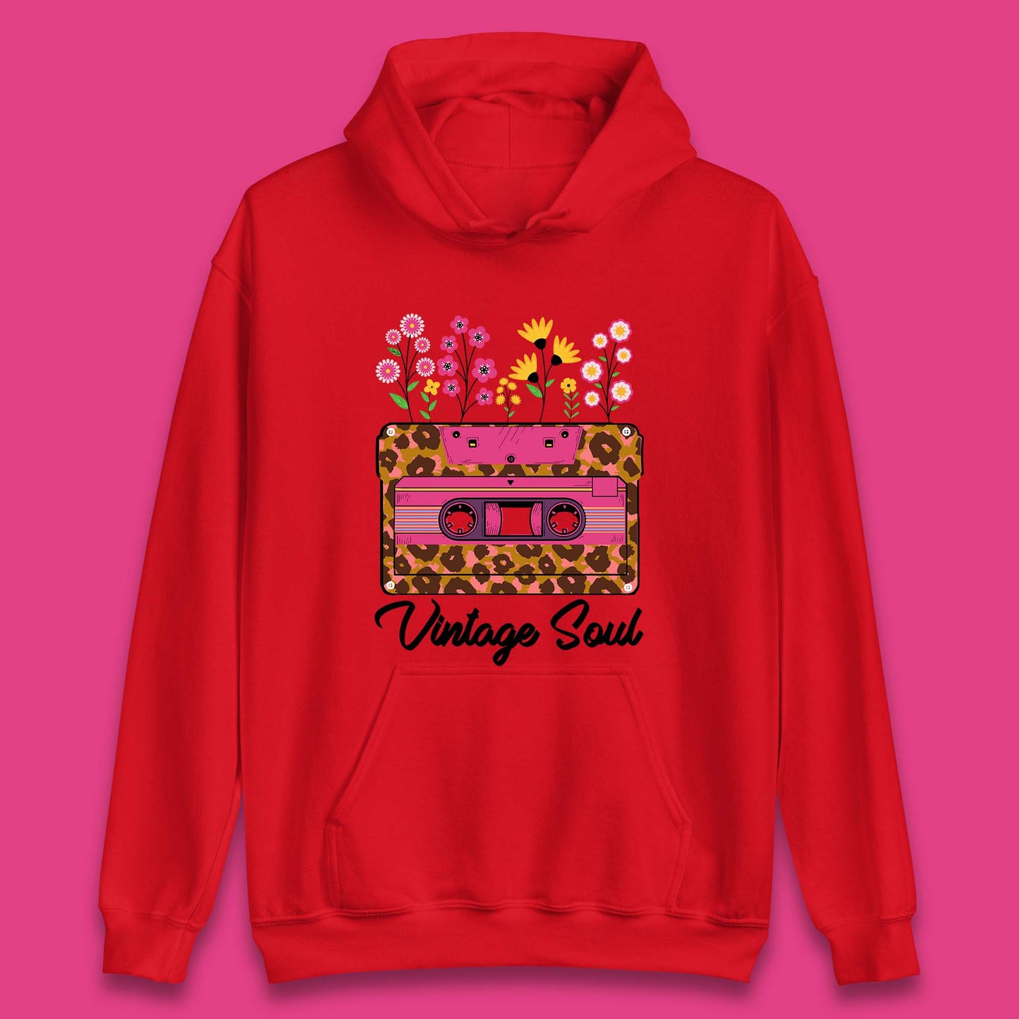 Vintage Soul Western Floral Cassette Tape Retro Wildflower Music Mixtape 80’s 90's Country Music Nostalgia Unisex Hoodie
