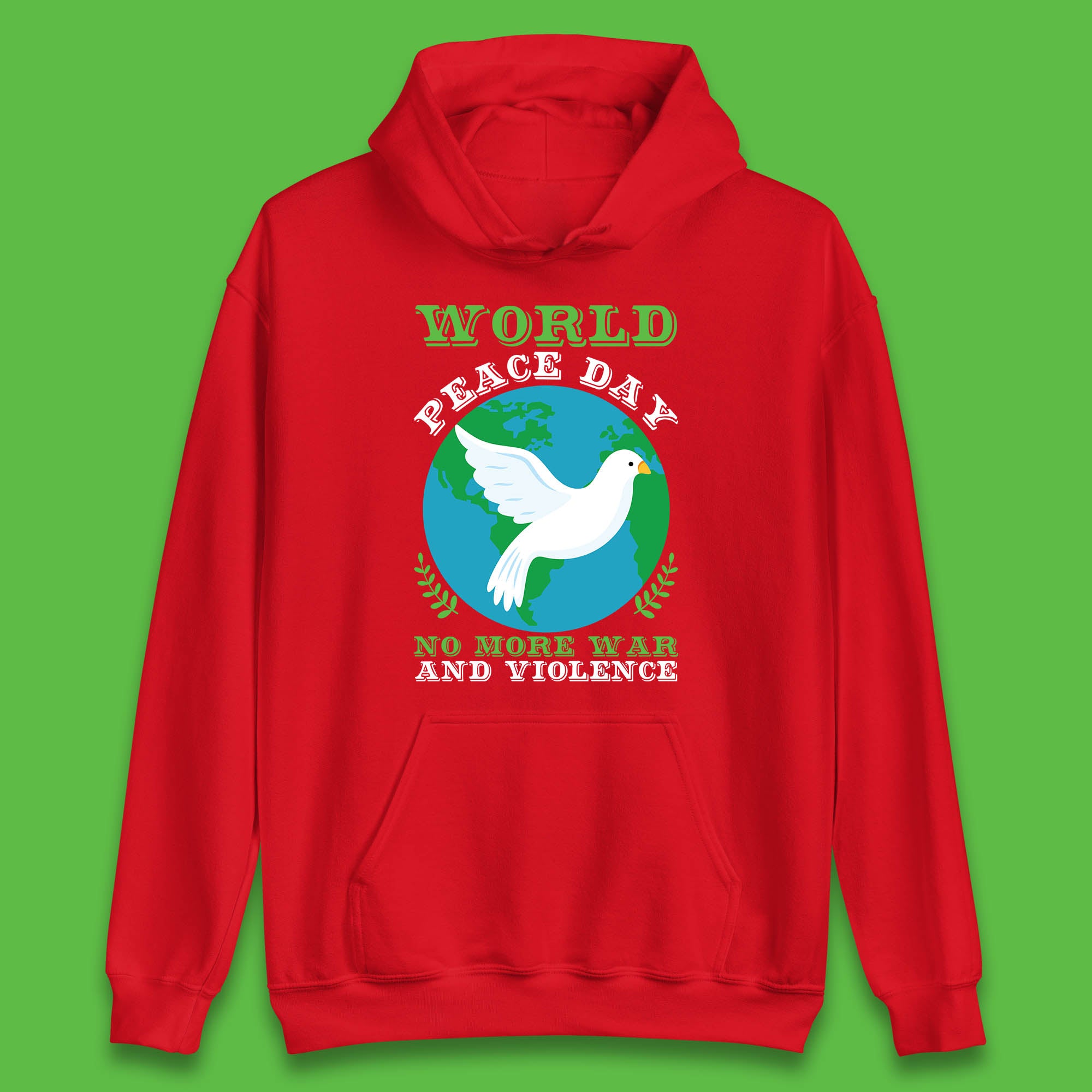 World Peace Day No More War And Violence Human Rights Stop War Unisex Hoodie