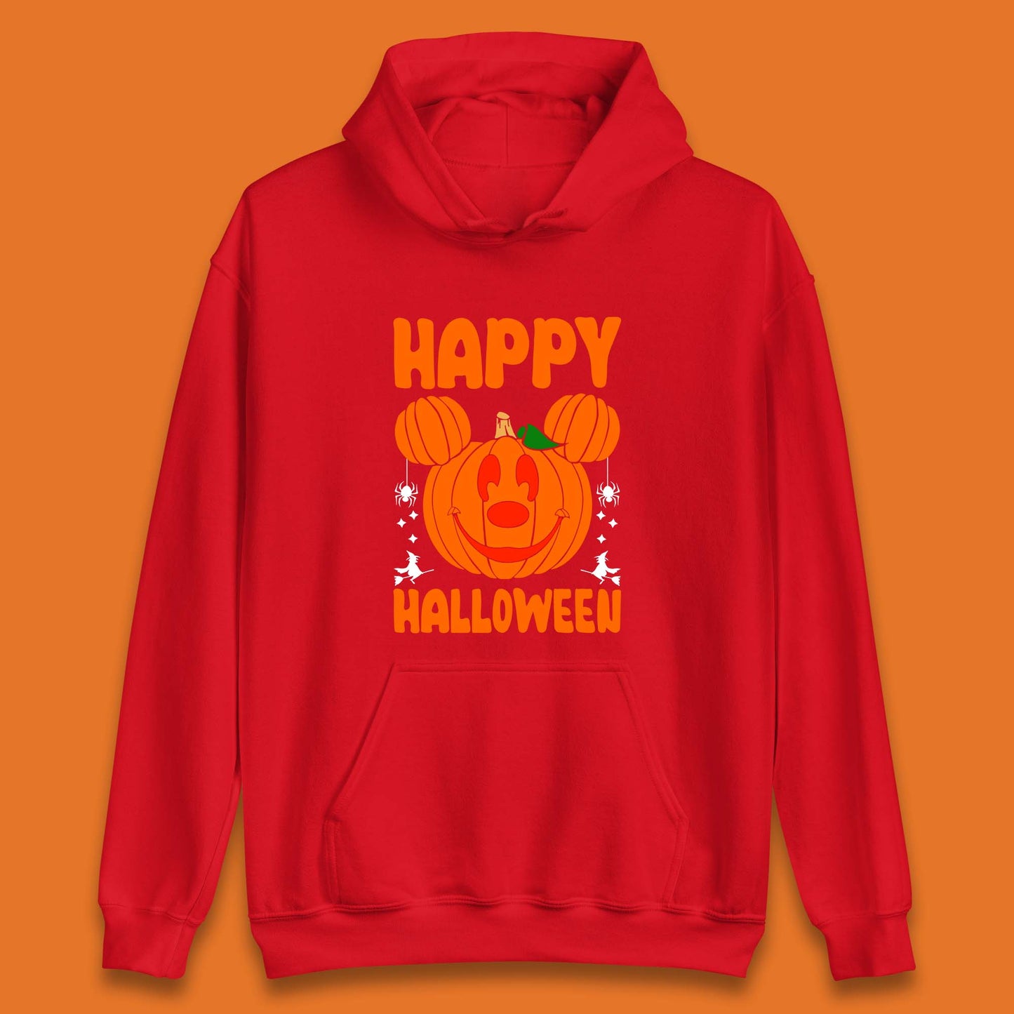 Happy Halloween Disney Mickey Mouse Jack-o-lantern Pumpkin Face Horror Scary Disney Trip Unisex Hoodie