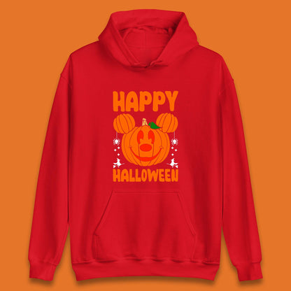 Happy Halloween Disney Mickey Mouse Jack-o-lantern Pumpkin Face Horror Scary Disney Trip Unisex Hoodie