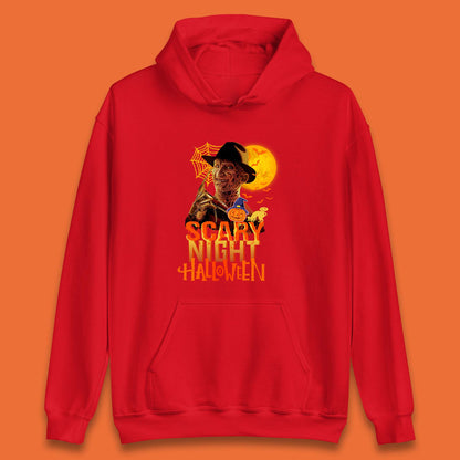 Scary Night Halloween Freddy Krueger Horror Movie Character Spooky Season Unisex Hoodie