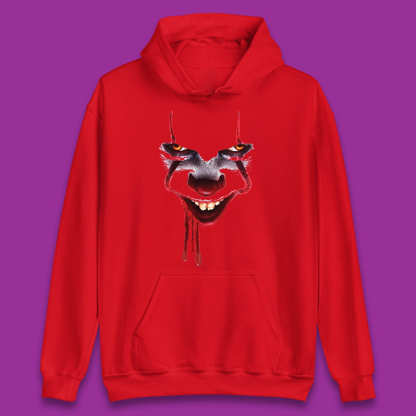 Pennywise Clown IT Chapter 2 Halloween Horror Movie Character Unisex Hoodie