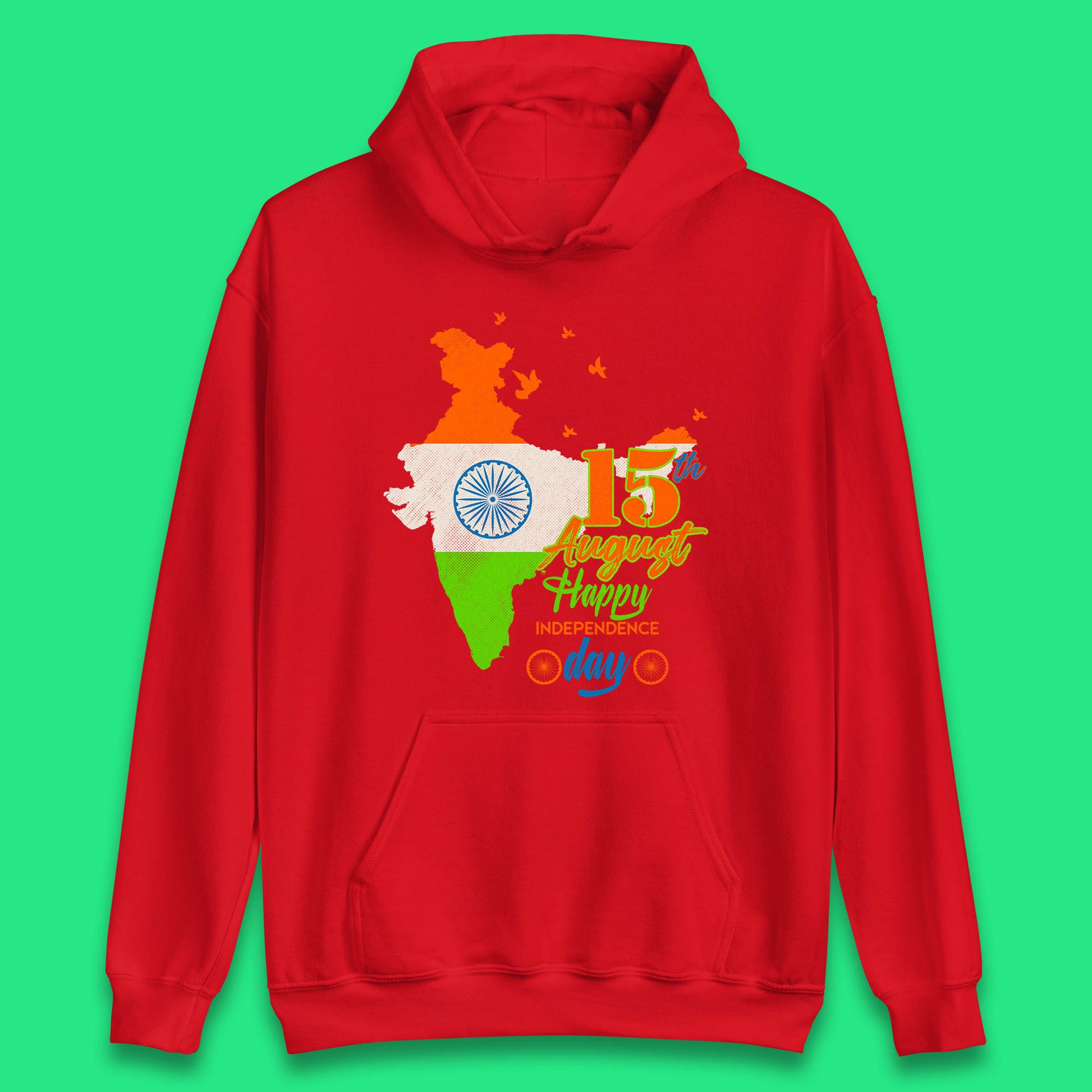 Patriotic Indian Map Flag Unisex Hoodie