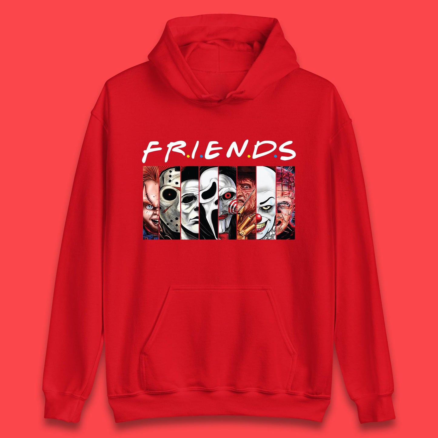 Halloween Friends Horror Movie Characters Killers Scary Friends Unisex Hoodie