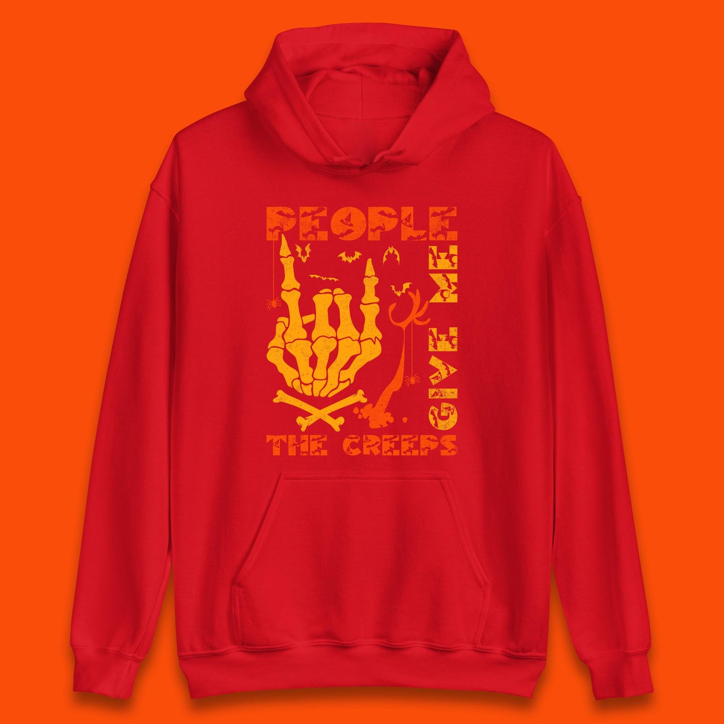 People Give Me The Creep Skeleton Hand Halloween Spooky Creepy Season Unisex Hoodie