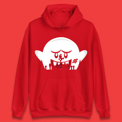Super Mario Boo Trick Or Treat Halloween Nintendo Mario Iconic Ghost Boo Unisex Hoodie