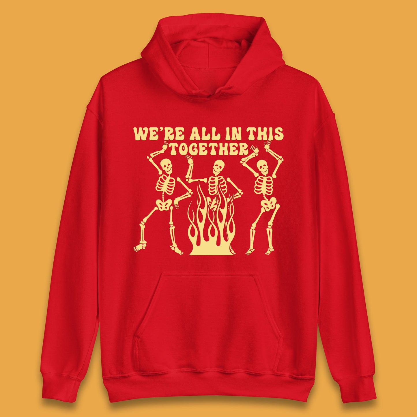 We're All In This Together Dancing Skeletons Halloween Day Spooky Season Unisex Hoodie