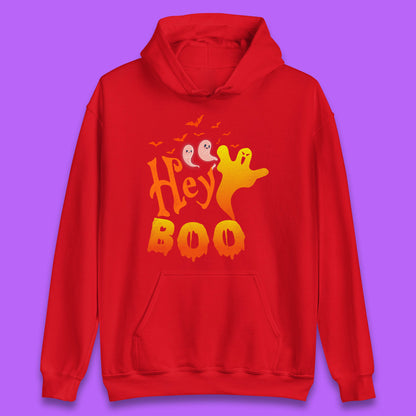 Whispers in the Moonlit Night Hey Boo Horror Scary Costume Halloween Boo Wear Unisex Hoodie