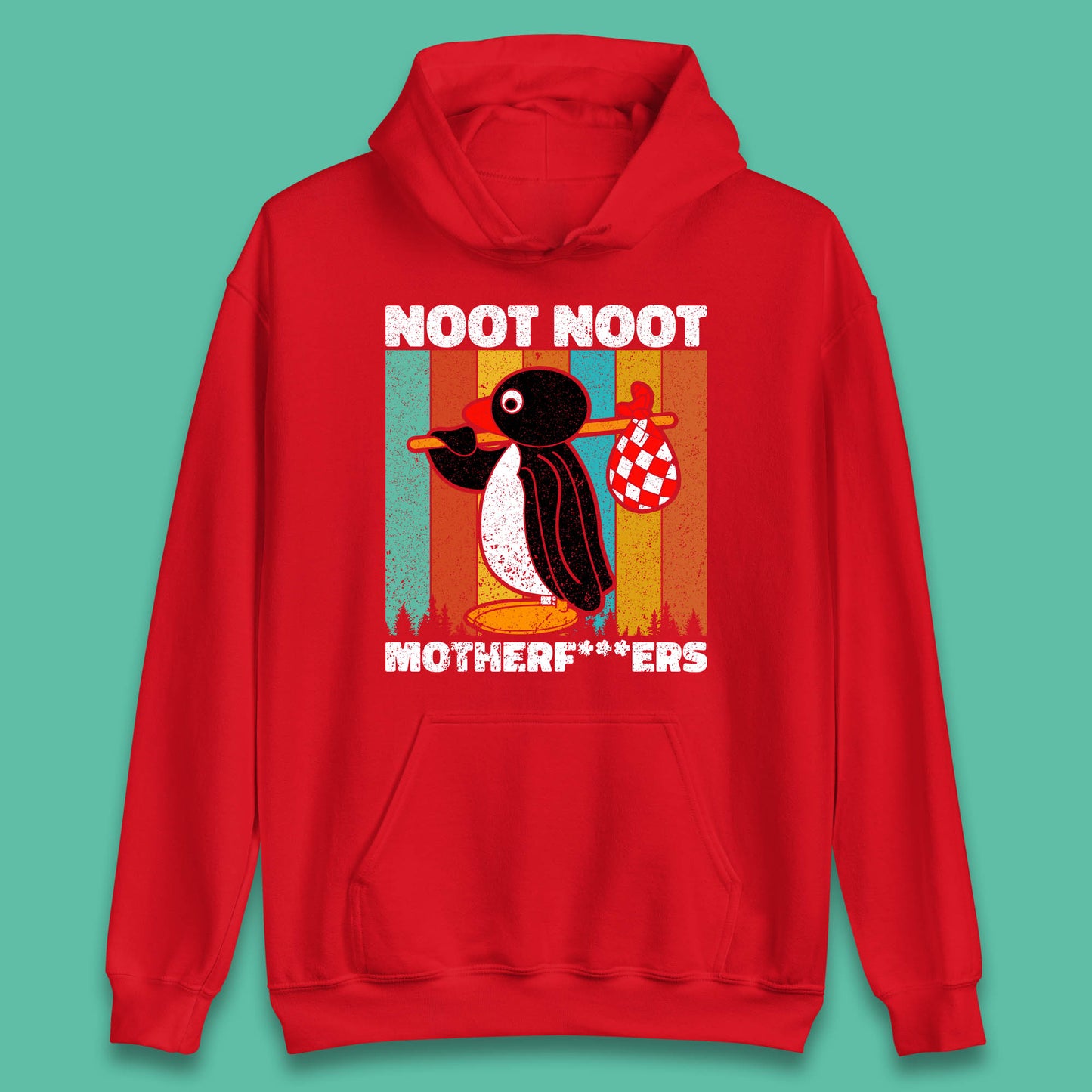 Noot Noot Pingu Madafakas Motherfcukers Funny Meme Vintage Retro Cartoon Anime Manga Unisex Hoodie
