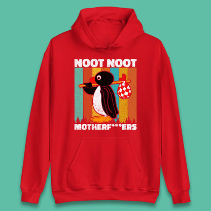 Noot Noot Pingu Madafakas Motherfcukers Funny Meme Vintage Retro Cartoon Anime Manga Unisex Hoodie