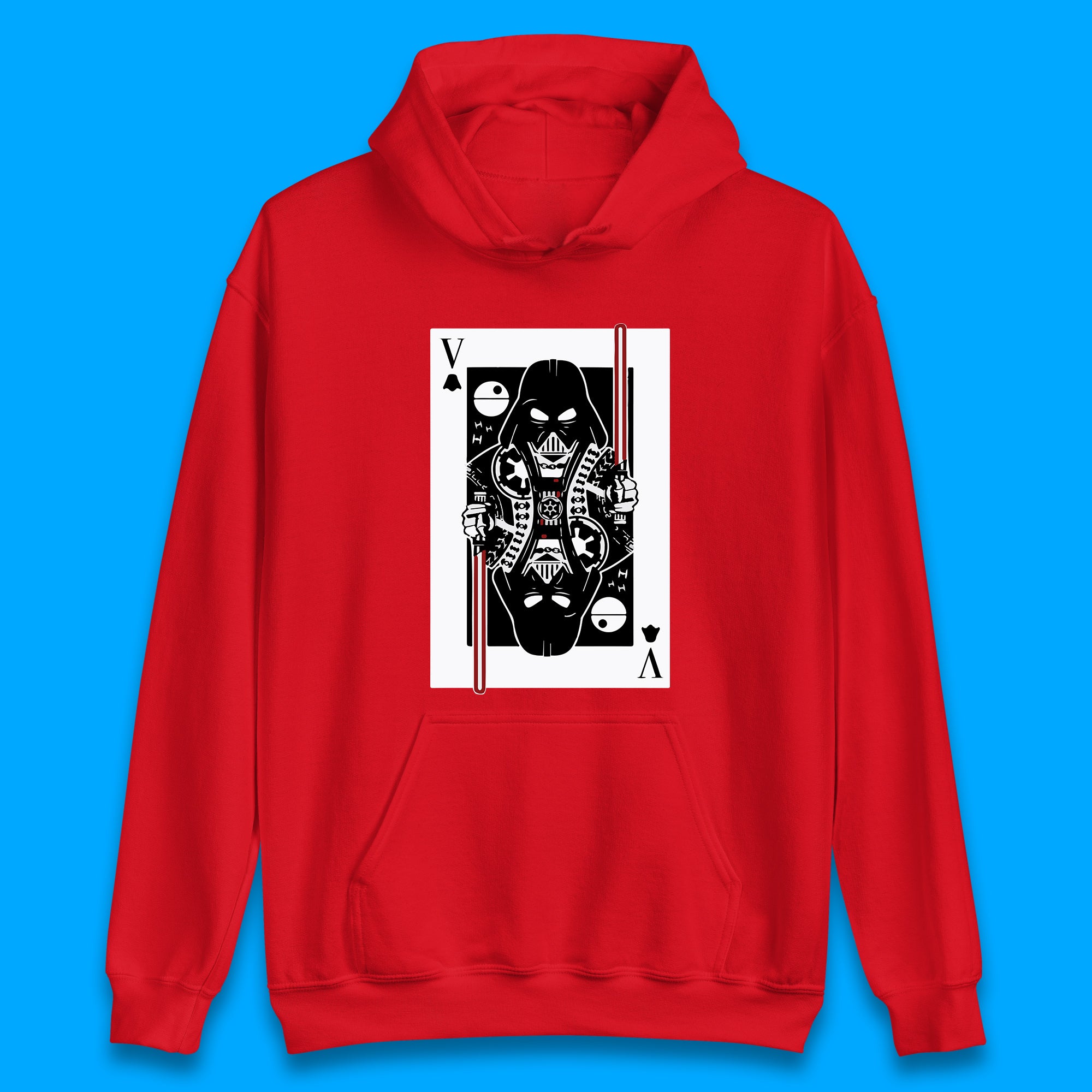 Star Wars Fictional Character Darth Vader Playing Card Vader King Card Sci-fi Action Adventure Movie 46th Anniversary Unisex Hoodie