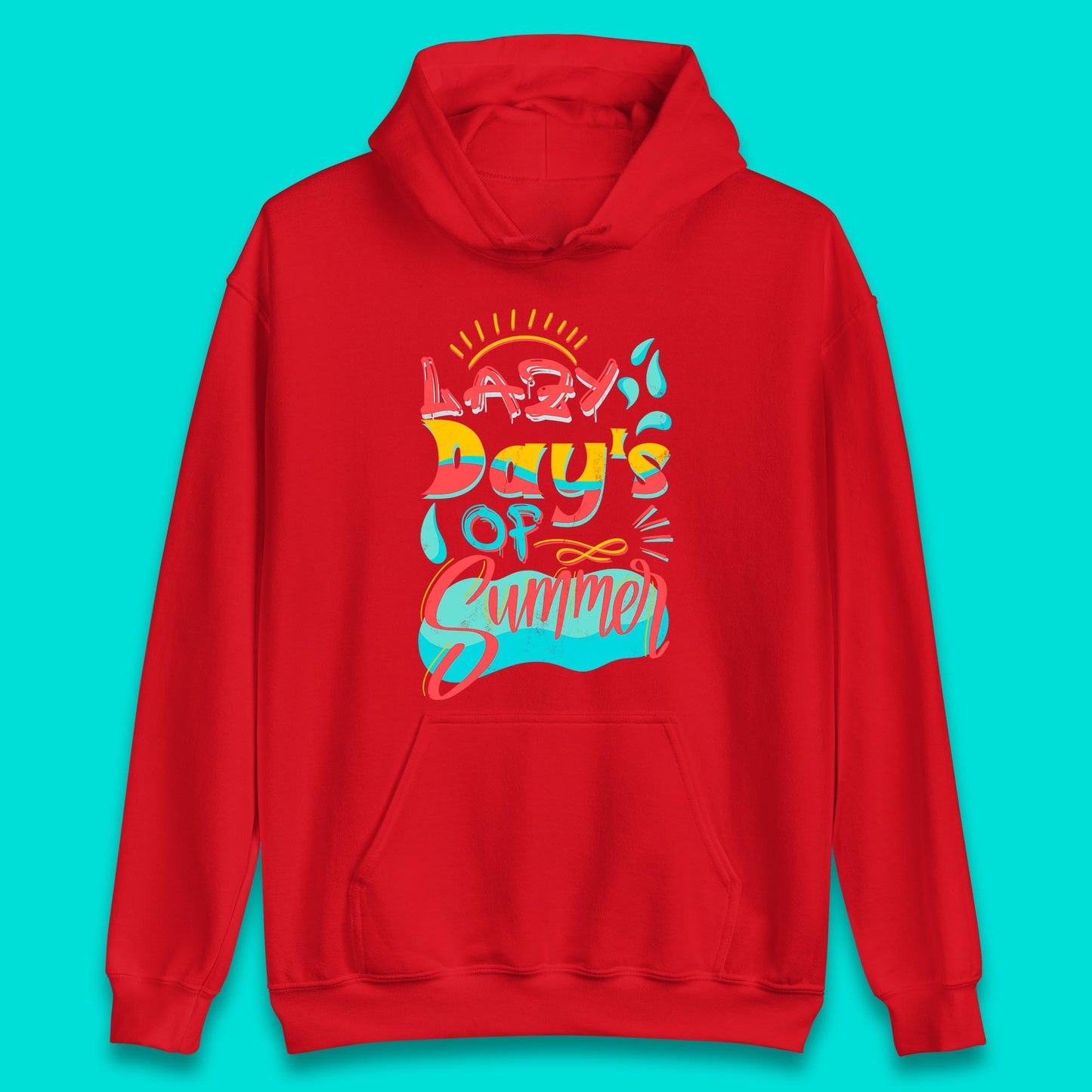 Lazy Days Of Summer Vintage Retro Sunset Surfer Beach Holiday Trip Unisex Hoodie