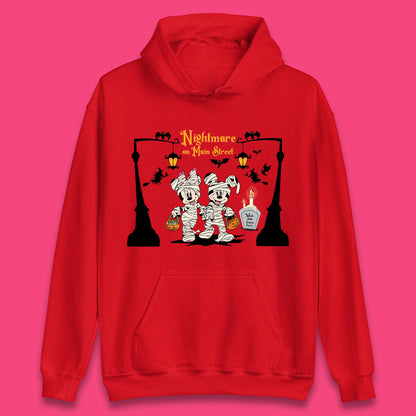 Nightmare On Main Street Disney Halloween Mickey Minnie Mouse Mummy Disneyland Trip Unisex Hoodie