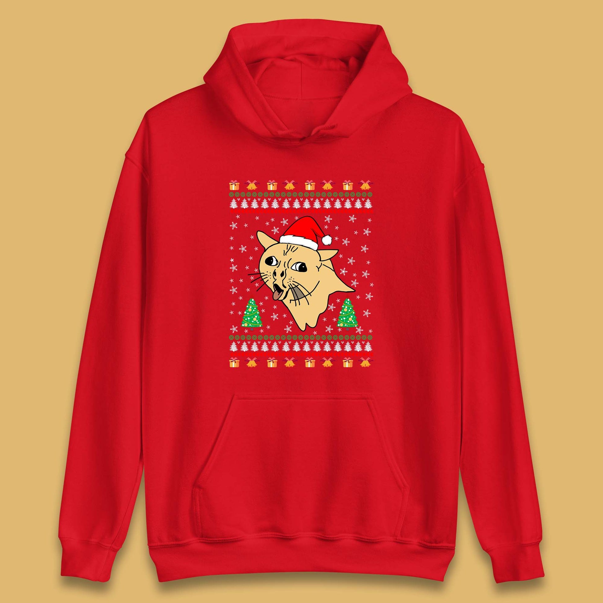coughing cat christmas hoodie