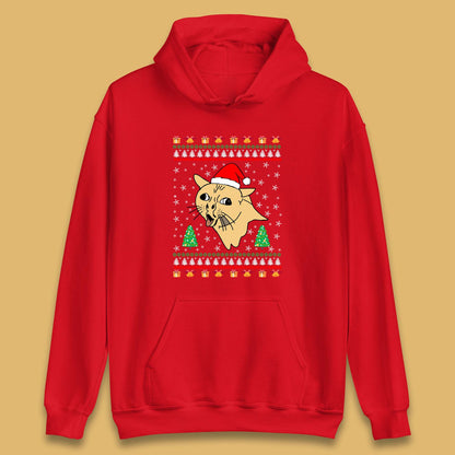 coughing cat christmas hoodie