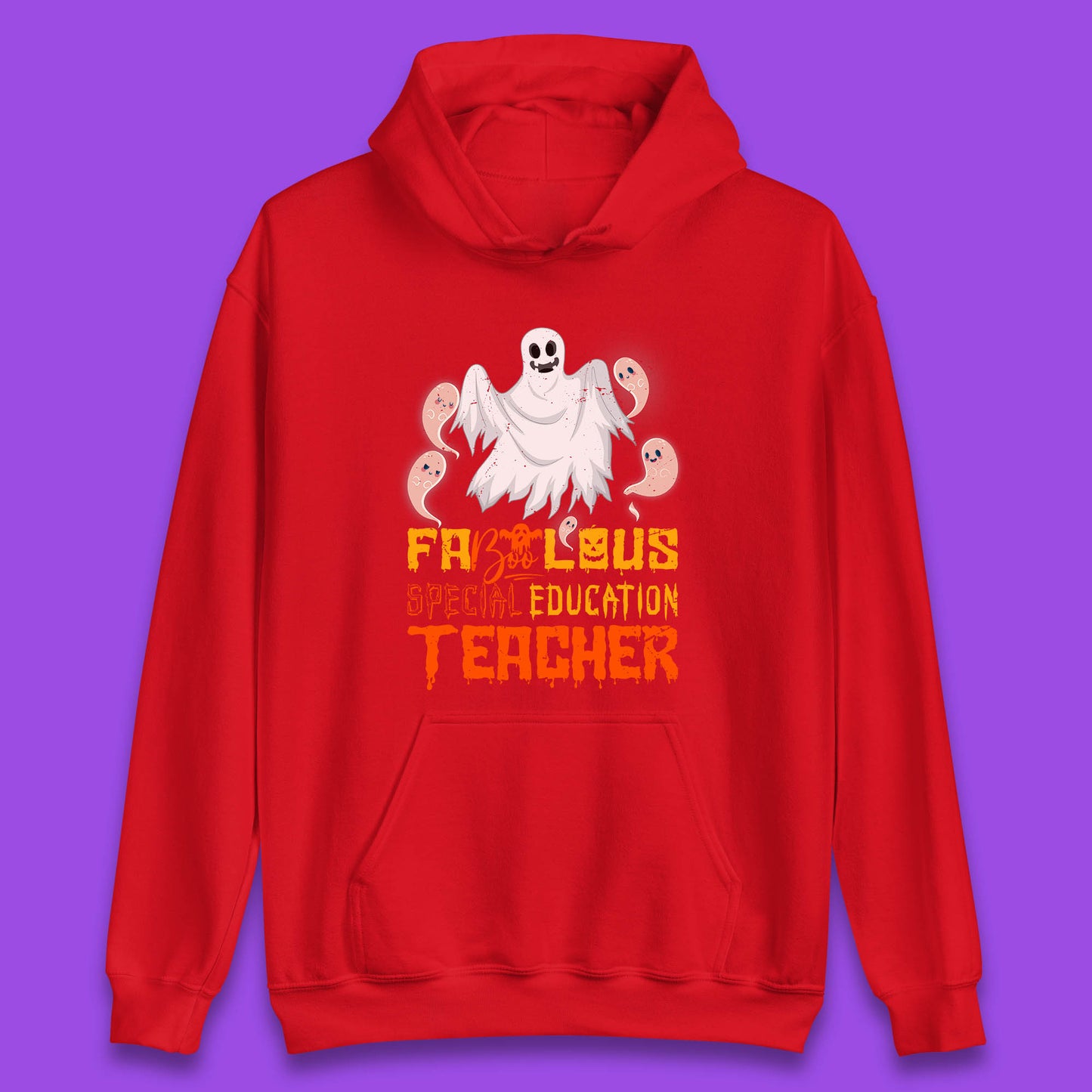 Fabolous Special Education Teacher Halloween Fabulous Spooky Ghost Teacher Unisex Hoodie