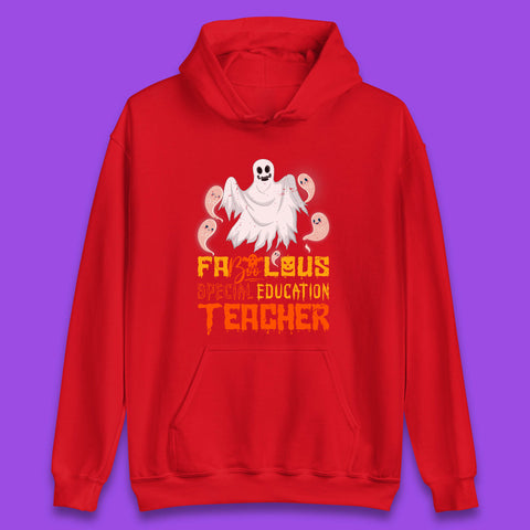 Fabolous Special Education Teacher Halloween Fabulous Spooky Ghost Teacher Unisex Hoodie