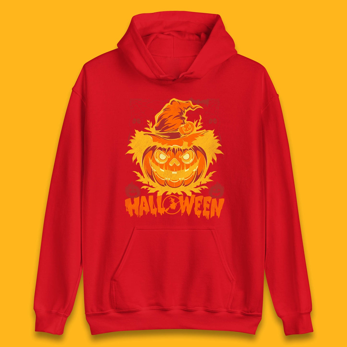 Halloween Scary Pumpkin Face Jack O Lantern Horror Halloween Night Unisex Hoodie