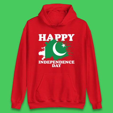 Happy Independence Day Pakistan 14th August Patriotic Pakistani Flag Unisex Hoodie