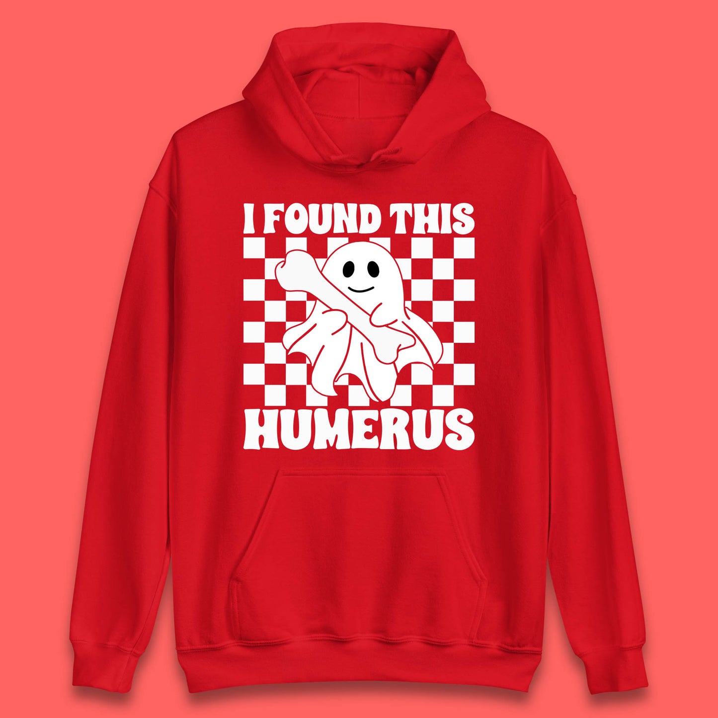 I Found This Humerus Halloween Bone Joke Funny Ghost Halloween Costume Unisex Hoodie
