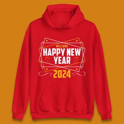 Welcome Happy New Year 2024 Unisex Hoodie