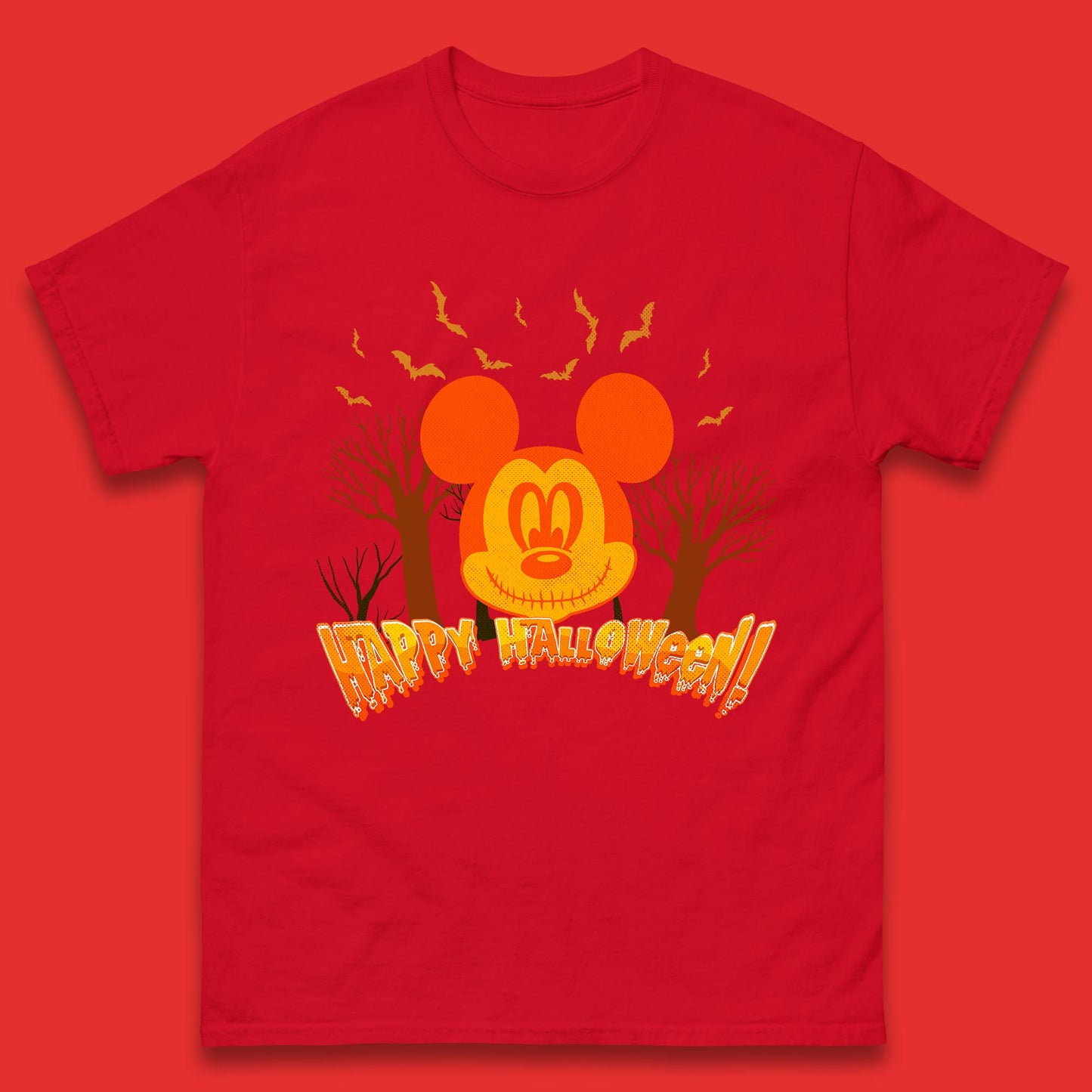 Happy Halloween Mickey Mouse Horror Scary Spooky Jack Face Halloween Disney Trip Mens Tee Top