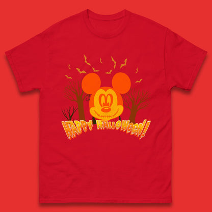 Happy Halloween Mickey Mouse Horror Scary Spooky Jack Face Halloween Disney Trip Mens Tee Top